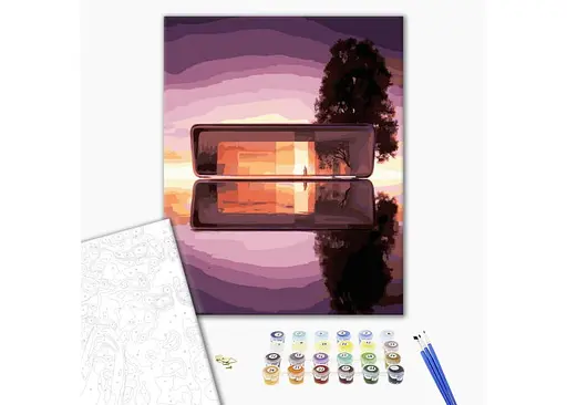 Розмальовка за номерами Brushme Баланс із природою (40х50) (GX40385) - фото 2