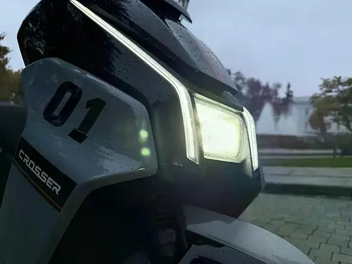 Электроскутер Двухместный Crosser CR22 (2500W, 72V/35Ah) Голубой - фото 3