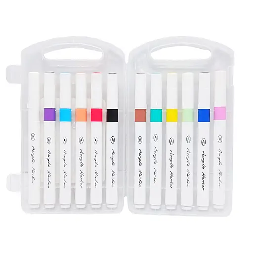 Набір акрилових маркерів Bambi A-911-12 у пластиковому боксі 12 кольорів - фото 2