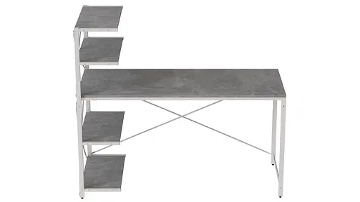 Компьютерный стол Ferrum-decor Джек 75x140x60 Белый ДСП Бетон (FRD-104413)