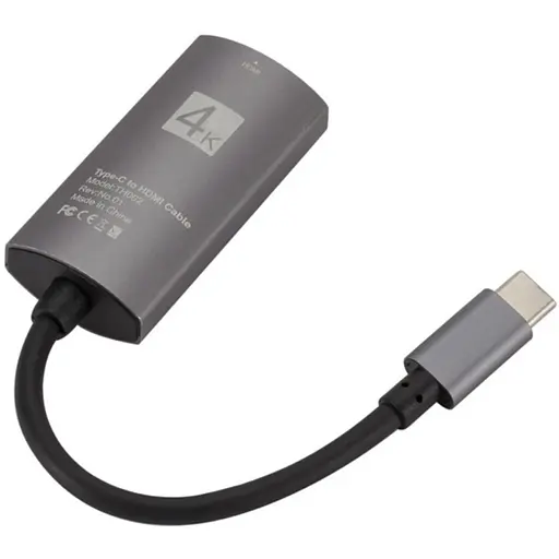 Перехідник USB 3.1 Type-C HDMI F 4K 30HZ кабель 0.1 м чорний