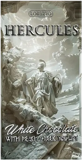 Шоколад Lorizio з персиковим йогуртом білий "HERCULES" 100 г - фото 1