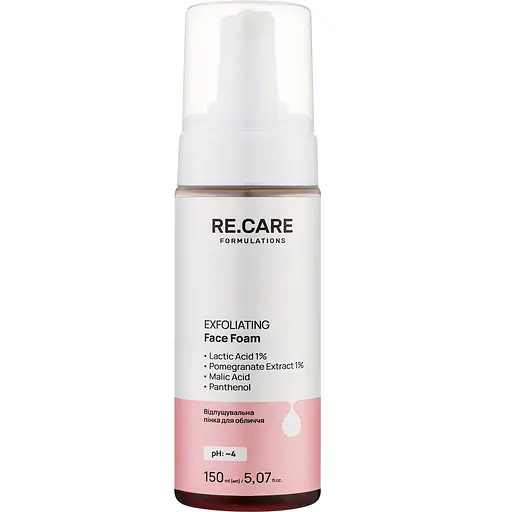 Відлущувальна пінка для обличчя Re.Care Exfoliating Face Foam 150 мл