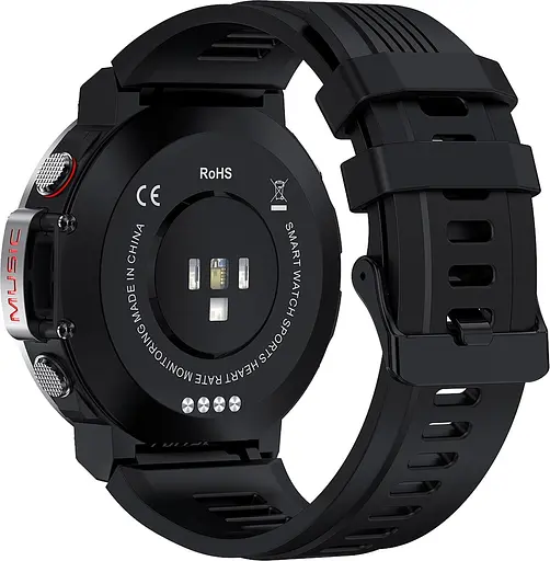 Смарт-часы LEMFO LF33 силиконовый ремешок Black Black (16362) - фото 2