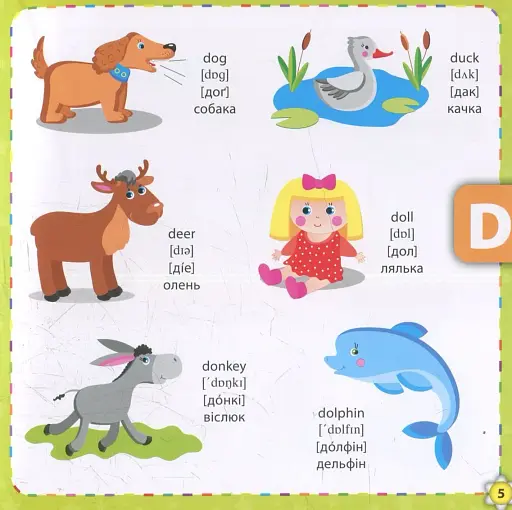 Кмітливим малюкам. Букварик-словничок англійської мови - фото 5