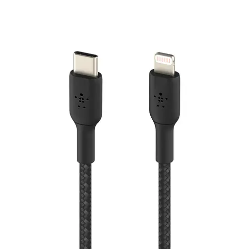 Кабель Belkin USB-С - Lightning, BRAIDED[1m, black] - фото 3
