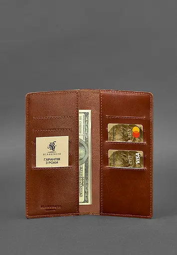 Кожаный портмоне-купюрник 11.0 светло-коричневый - фото 3