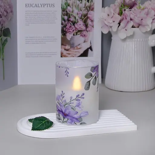 Беспламенные мерцающие стеклянные свечи с дистанционным управлением и таймером - фото 2