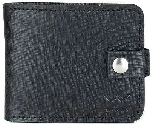 Кожаный портмоне Mini 2.0 черный Сафьяно - фото 1