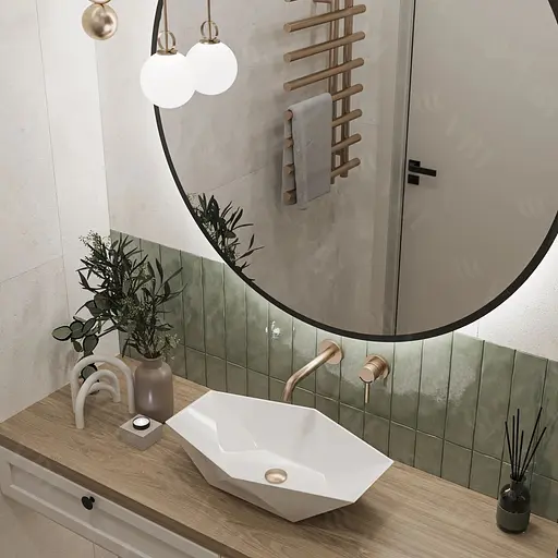 Умивальник VBI Venezia S white накладний VBI-012401, Білий - фото 1