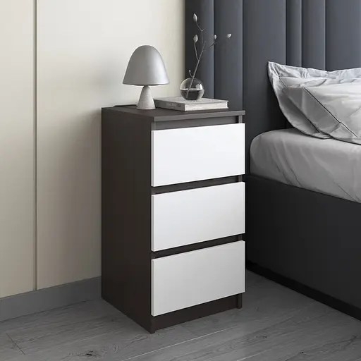 Тумба приліжкова Vays, в спальню, сучасна, 3 шухляди, без ручок R-30 - фото 5