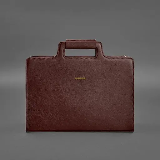 Жіноча шкіряна сумка для ноутбука і документів бордова - фото 10