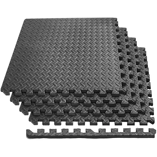 Мат-пазл EasyFit SwallowTail-2 EVA 120х120х2 см татамі ластівчин хвіст Чорний (EF-1960-BK) - фото 1