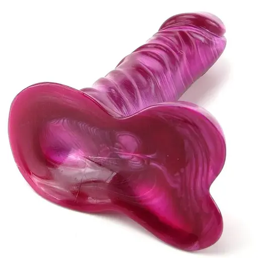 Фалоімітатор Doc Johnson Radiant Gems 7 Inch Ballsy Fuchsia - фото 3