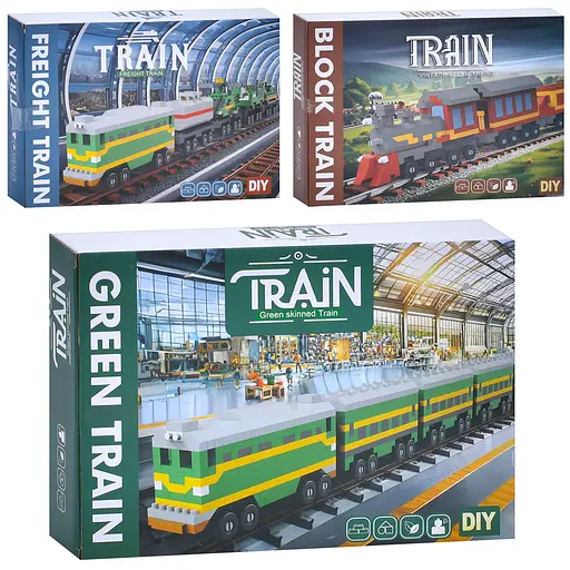 Конструктор Локомотив, ST526-8-9, 4 вагона, от 1088 деталей, (В ассортименте) - фото 2