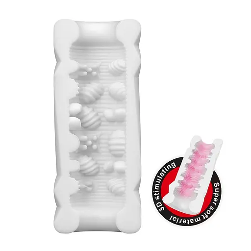Мастурбатор Pretty Love Super Soft 3D Stimulating 9 см белый - фото 5
