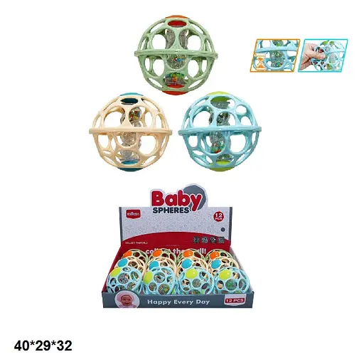 Брязкальце Oball шар 3803, 12 шт. в упаковці, 40x29x32 см - фото 2