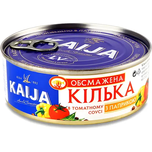 Килька Kaija обжаренная в томатном соусе с паприкой 240 г (879560)