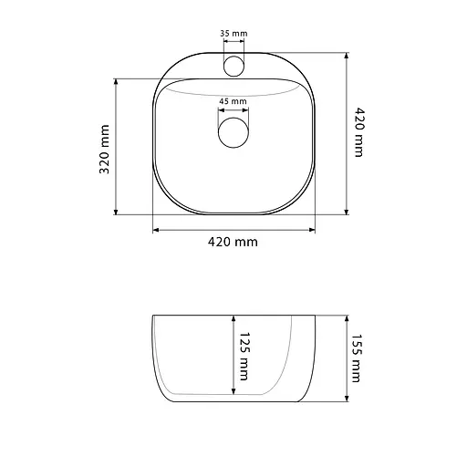 Умивальник VBI Narni white накладний VBI-014901, Білий - фото 2