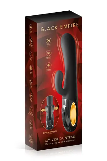 Вібратор-кролик Black Empire My Viscountess 21.8 см чорний - фото 4
