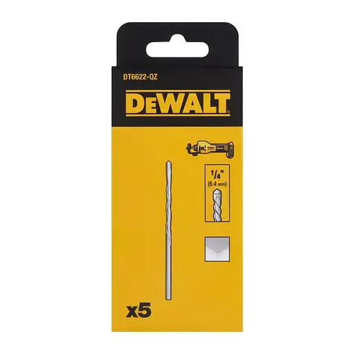 Фреза для гипсокартона DeWALT, хвостовик 1/4 дюйма, 5 шт. (DT6622) - фото 1