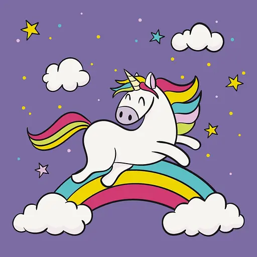 Розпис на полотні "Грайлива єдиноріжка" Art Craft 15000-AC 30х30 см - фото 1