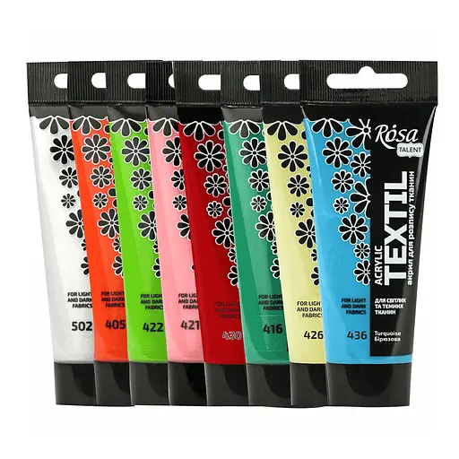 Краска акриловая для тканей Белая (01) 60 мл Rosa Talent - фото 2