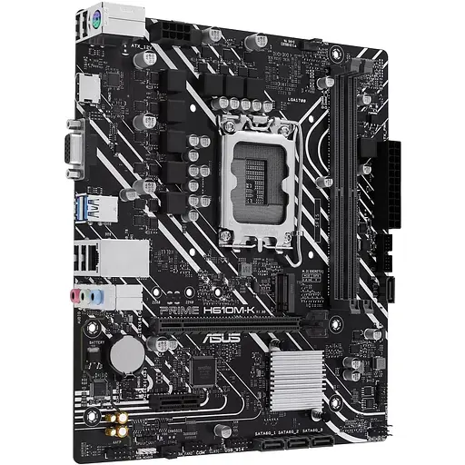 Материнська плата Asus Prime LGA1700, H610M-K, H610, 2xDDR5, Int.Video(CPU), 4xSATA3, 1xM.2, 1xPCI-E 4.0 x16, 1xPCI-E 3.0 x1, ALC997, GLan. VGA/HDMI, MicroATX - фото 3