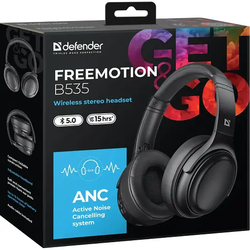 Гарнитура Defender FreeMotion B535 Bluetooth+35 мм ANC Black - фото 6
