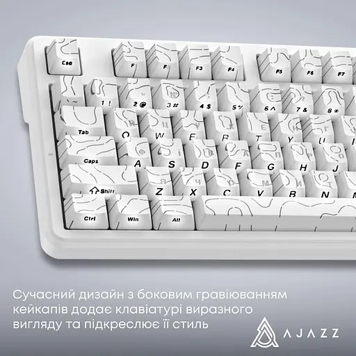 Клавіатура Ajazz AK870 V2 Side Contour White (AK870-V2-S-W) - фото 13