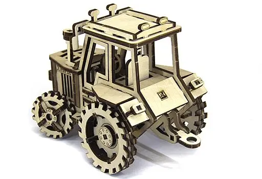 Дерев'яний конструктор Трактор John Deere 93 деталі - фото 6