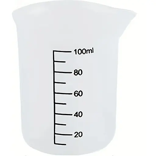 Силіконовий мірний стакан 100 мл з носиком та градуюванням вимірювальна склянка, Kitchen Master Прозорий 87384 - фото 1