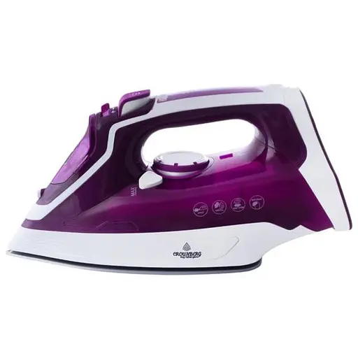 Прасувальна праска Crownberg CB-7443 Керамічне покриття 2200Вт Резервуар для води 380мл Бузковий/Білий - фото 2