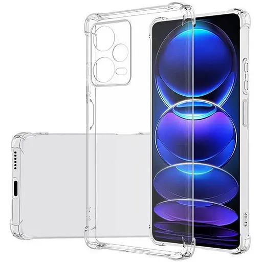 TPU чехол Getman Ease logo усиленные углы Full Camera для Xiaomi Redmi Note 12 Pro+ 5G Бесцветный прозрачный