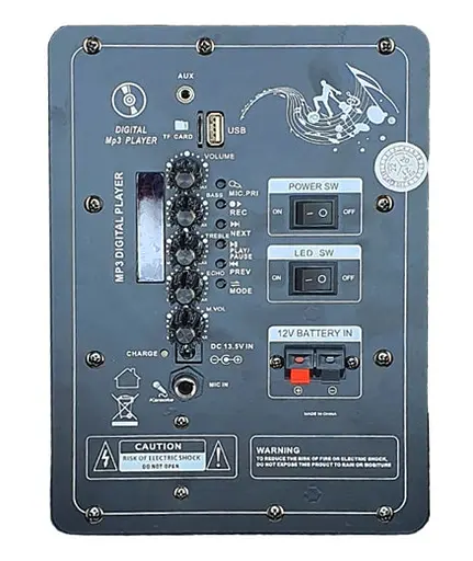Колонка Big LT-1516 bluetooth + микрофон (405х305х615) BT USB/MP3/FM/TWS black - фото 3