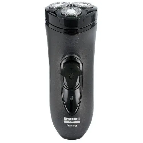 Електробритва Новий Харків НХ-8507 Лидер-Q Black, 6W, роторна, сухе гоління, 3 головки для гоління, подвійні леза, плаваюча конструкція ножів, повторение контуров лица, живлення акумуляторний Li-ion, тример для скронь