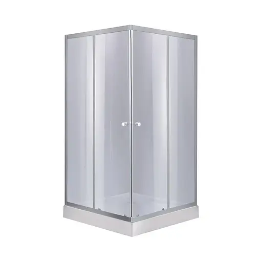 Душевая кабина Lidz Wawel SC80x80.SAT.LOW.GR, стекло тонированное 4 мм + поддон Mazur - фото 1