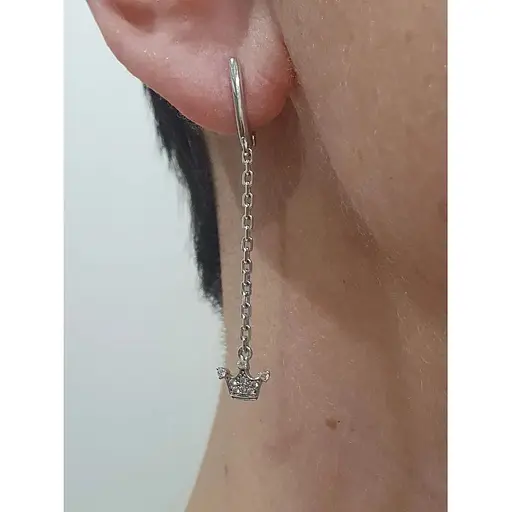 Серебряные серьги Агни КОРОНА с фианитами. 2862/9Р-CZ - фото 4