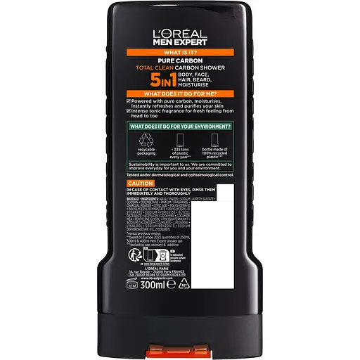Гель для душа L'Oreal Paris Men Expert Total Clean 5 в 1 300 мл - фото 2