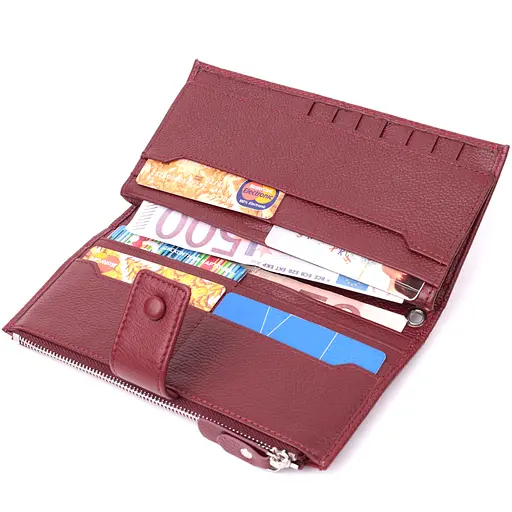 Кожаный женский кошелек ST Leather 9.5х19х2.5 см acs0028464 - фото 5