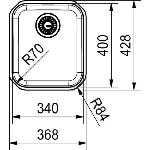 Кухонна мийка Franke Smart, нерж.сталь, прямокутник, без крил, 341х401мм, чаша - 1, монтаж під стільницю, SRX 110-34, нерж полірів. - фото 2