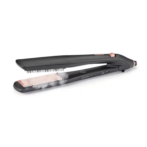 Випрямляч BaByliss Babyliss Steam Lux Styler, 56 Вт, температурних режимів 5, 170-210C, термо коврик, кераміка, чорний - фото 5