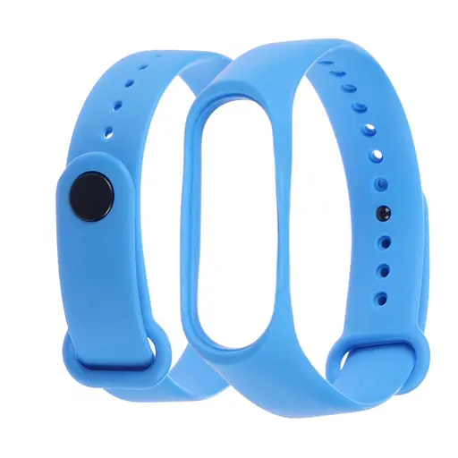 Силиконовый ремешок для Xiaomi Mi Band 3/4, 15 голубой - фото 1