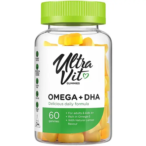 Omega 3+ DHA VPLab UltraVit 60 желейок
