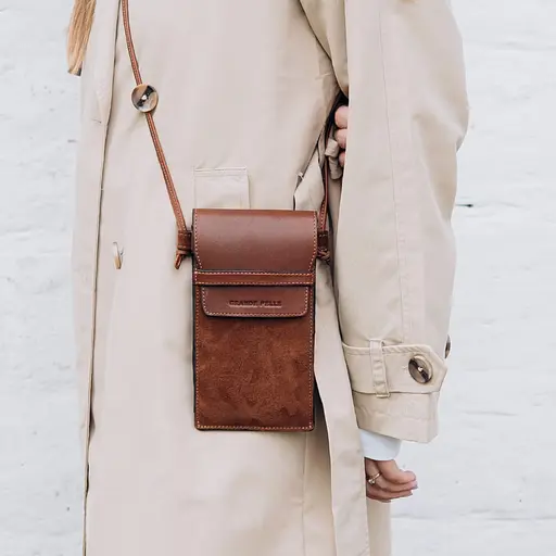 Мини сумка чехол для телефона Grande Pelle 18.5х10.5х3.5 см sum0028483 - фото 6