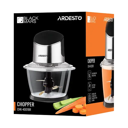 ARDESTO Подрібнювач CHK-4001BR - 400Вт/1л/ покриття soft touch/ срібл.-чорний - фото 6