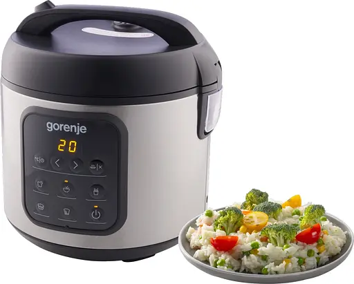 Мультиварка Gorenje 476Вт міні 2л 5 програм метал/пластик чорний - фото 9