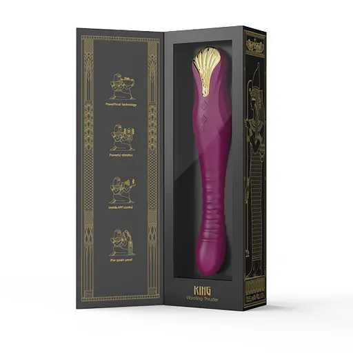Вібратор Zalo King Vibrating Thruster 30.2 см фіолетовий - фото 10