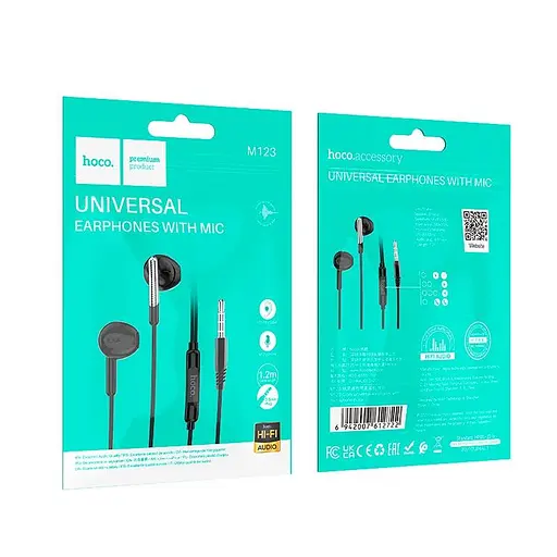 Наушники Hoco Glory universal earphones with microphone M123 - фото 2