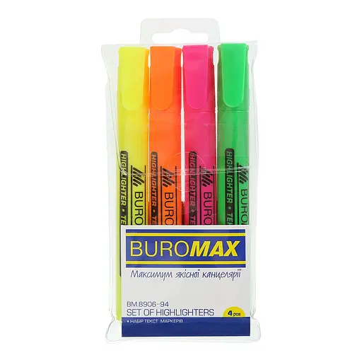 Набір текст-маркерів, круглих, 4 шт.